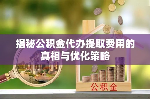汝城揭秘公积金代办提取费用的真相与优化策略
