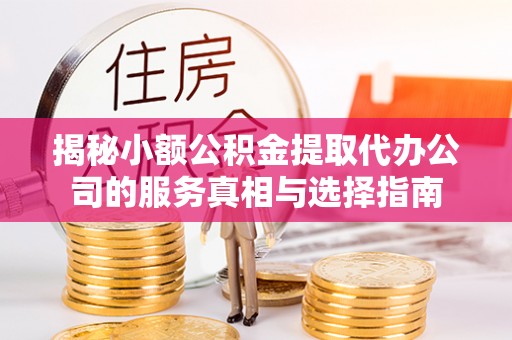 汝城揭秘小额公积金提取代办公司的服务真相与选择指南