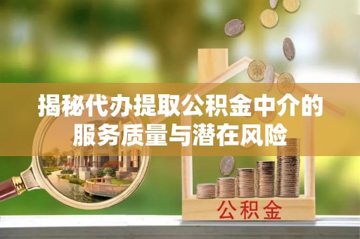 汝城揭秘代办提取公积金中介的服务质量与潜在风险